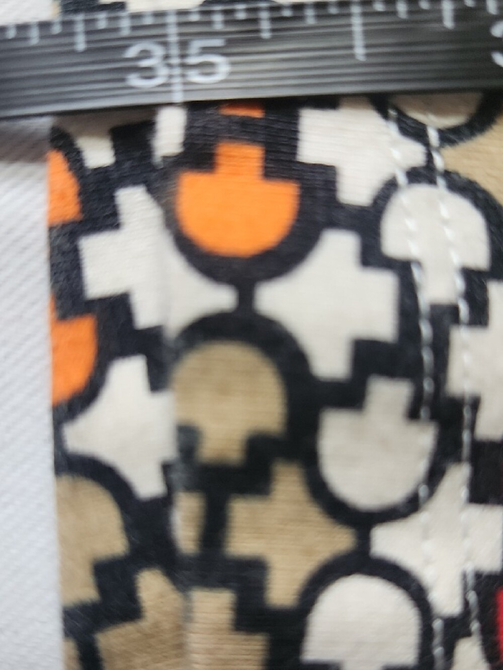 Patagonia Sleeveless Midi Dress with Red, Orange, Black & White Geometric Print - Picture 6 of 6
